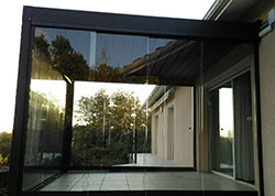 veranda cube verre