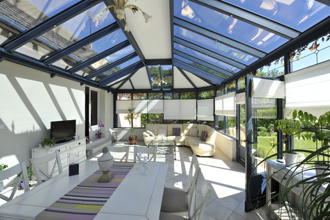 veranda verre maison