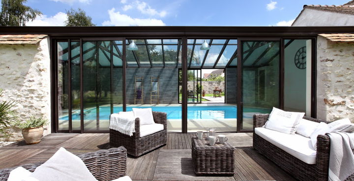 veranda contemporaine toit plat