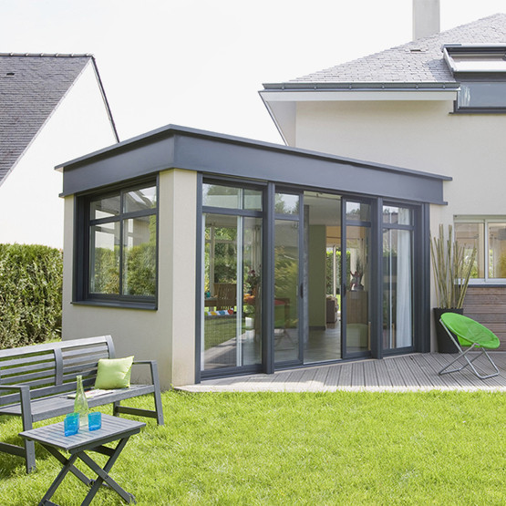 veranda aluminium toit plat