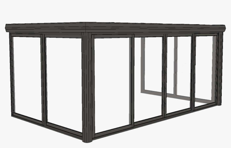 veranda sur toit plat