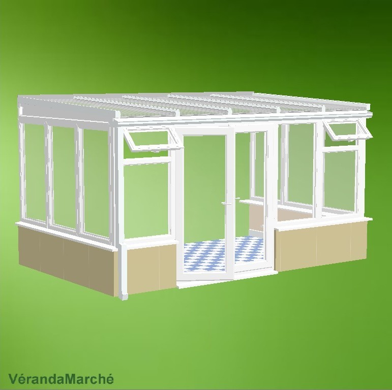 veranda en l en kit