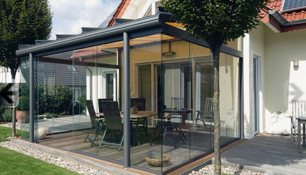 veranda verre alu