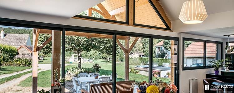 extension ossature bois ou veranda