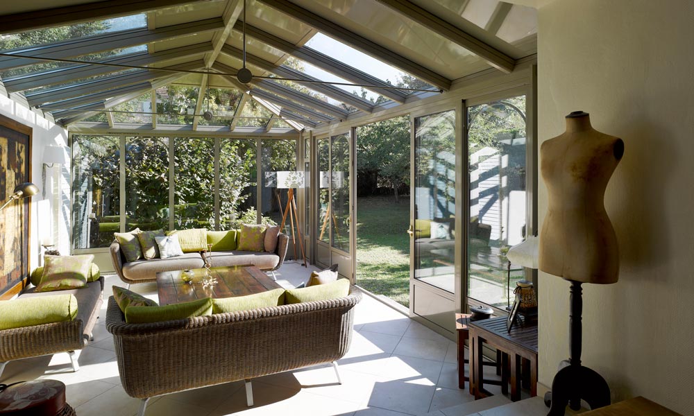 veranda dans le jardin