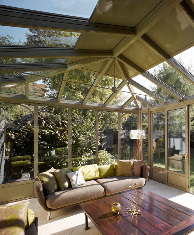 veranda dans le jardin