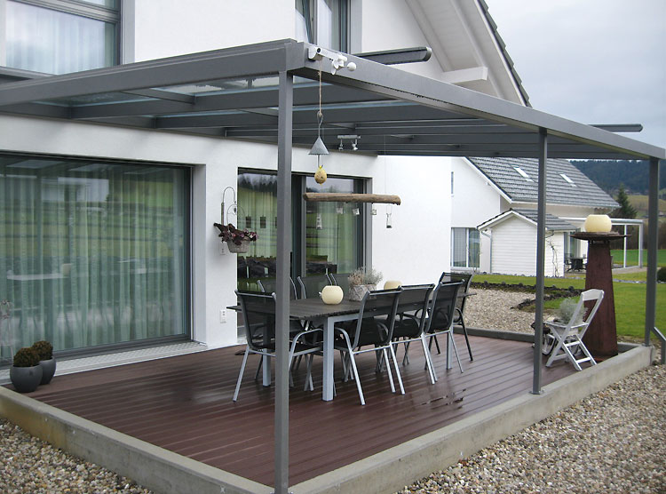 veranda aus metall