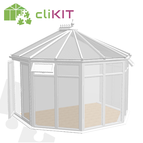 veranda en kit double vitrage