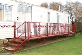 metal veranda for static caravan