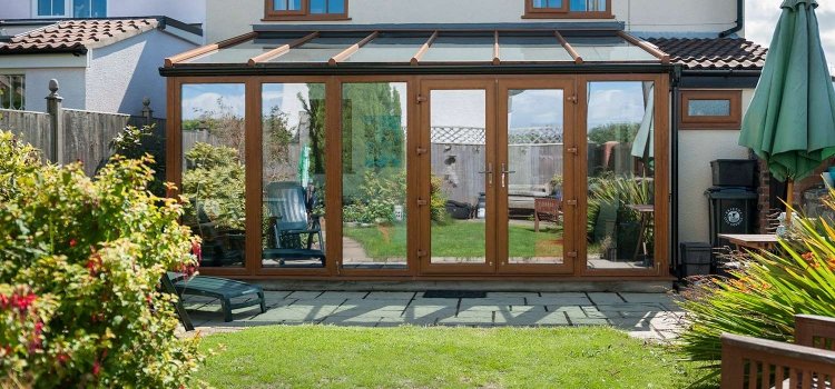 veranda bois verre