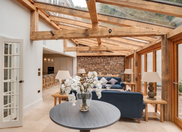 veranda bois massif