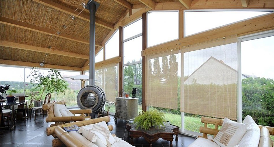 veranda sur maison ossature bois