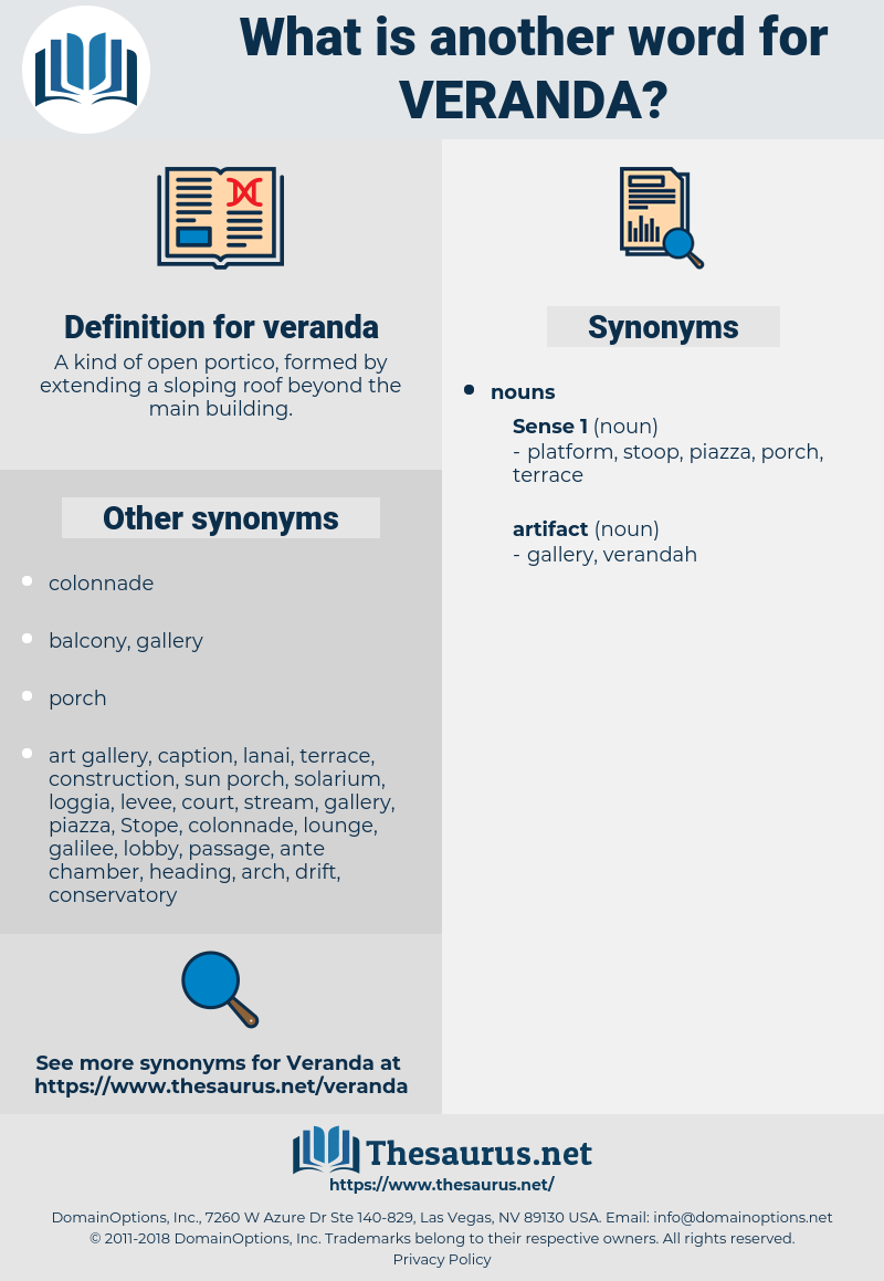 veranda definition antonym