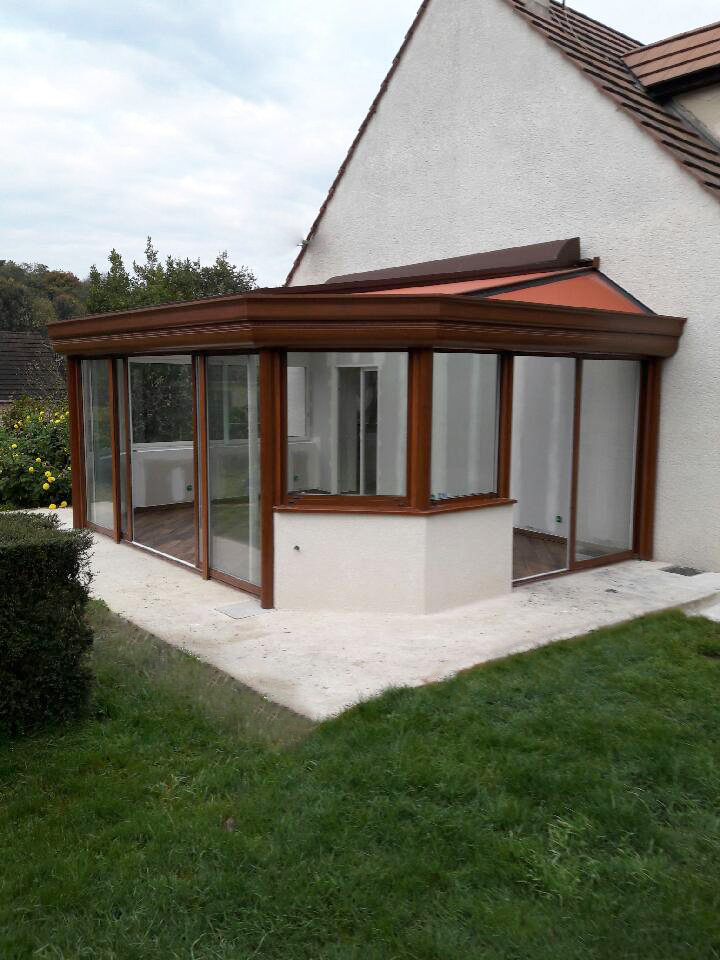 veranda alu couleur bois