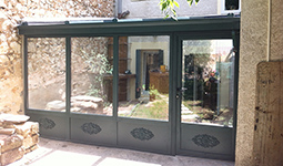 veranda Ã  l'ancienne en aluminium