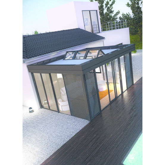 veranda rideau bois