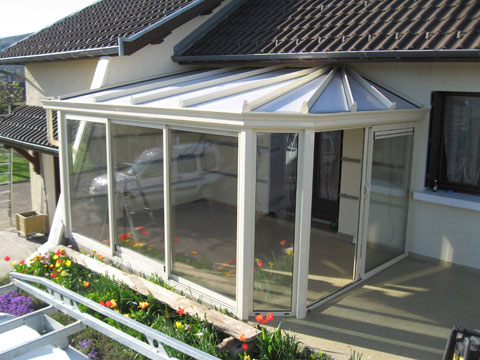 veranda d'angle maison