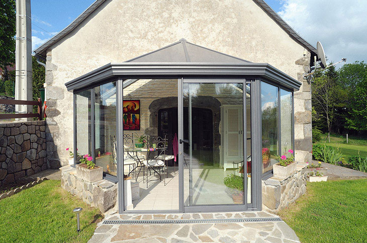 veranda verre clair