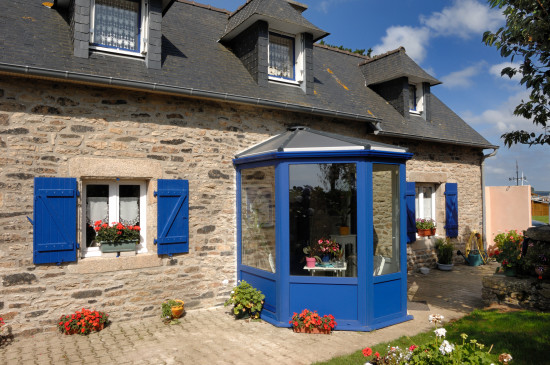 veranda alu bleu