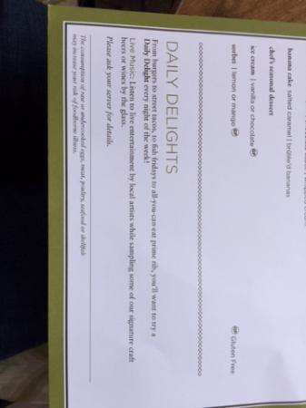 veranda fireside lounge menu