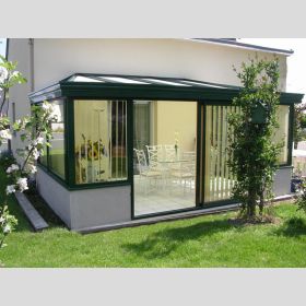 modele veranda avec muret