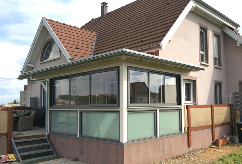veranda bois en alsace