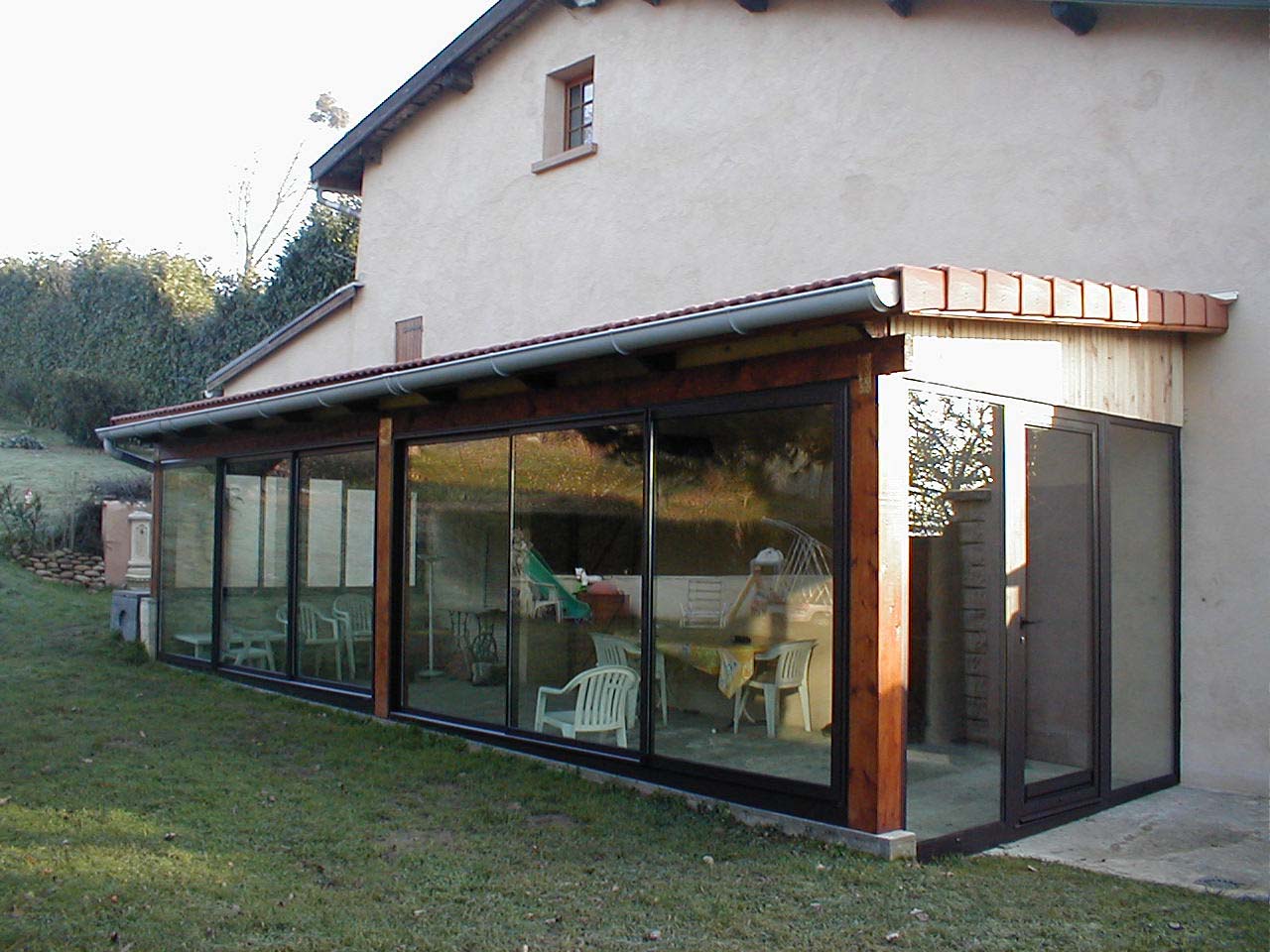 veranda bois rustique