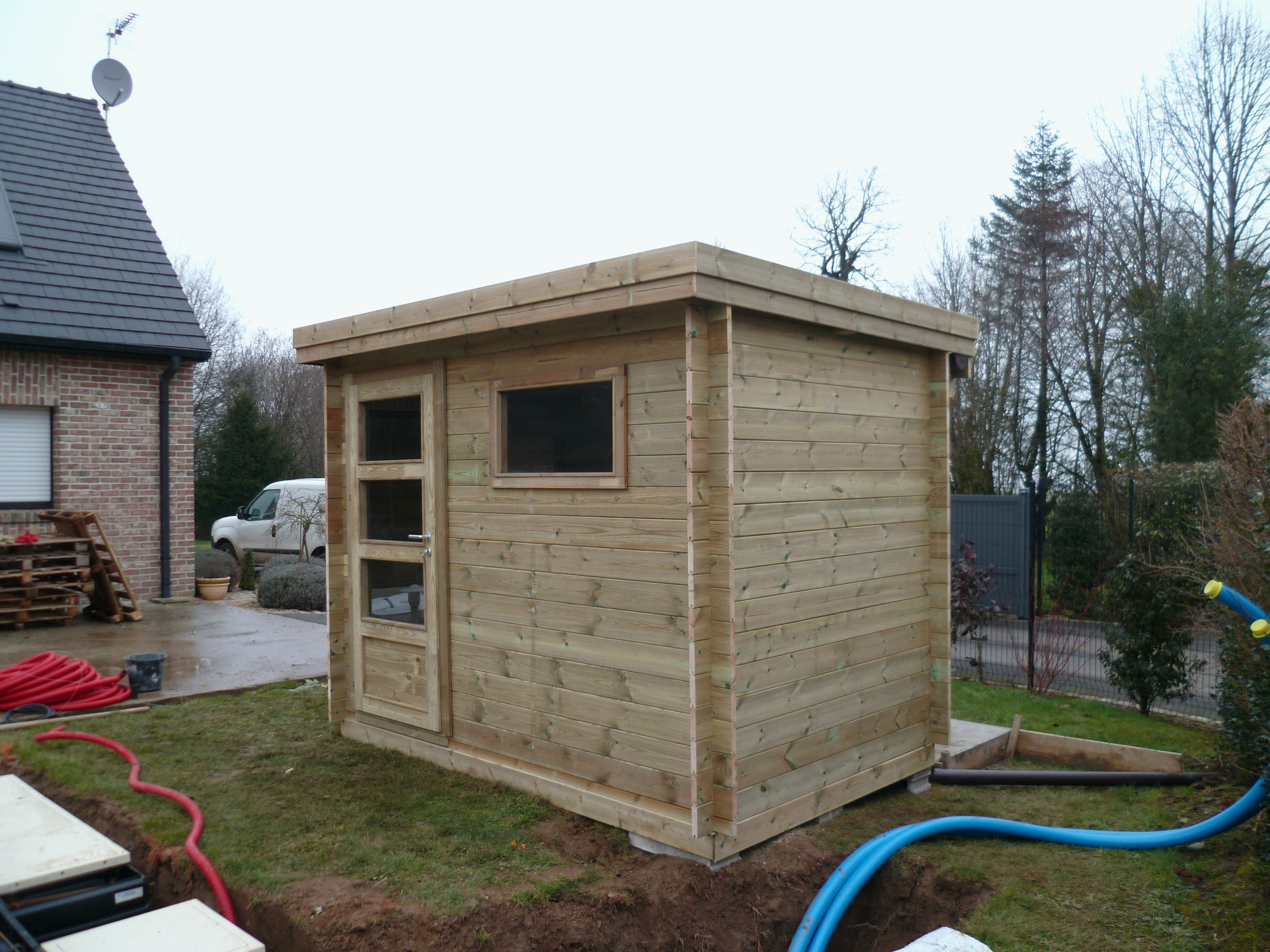 veranda en bois castorama