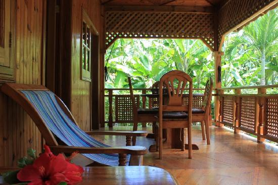 veranda bois chalet