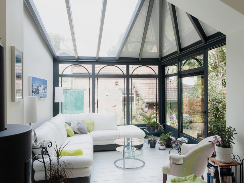 veranda en panneaux sandwich