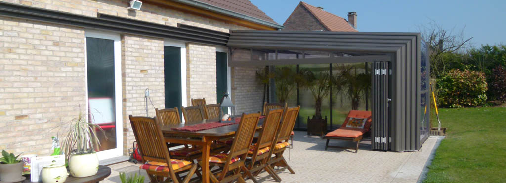 veranda coulissante pour terrasse