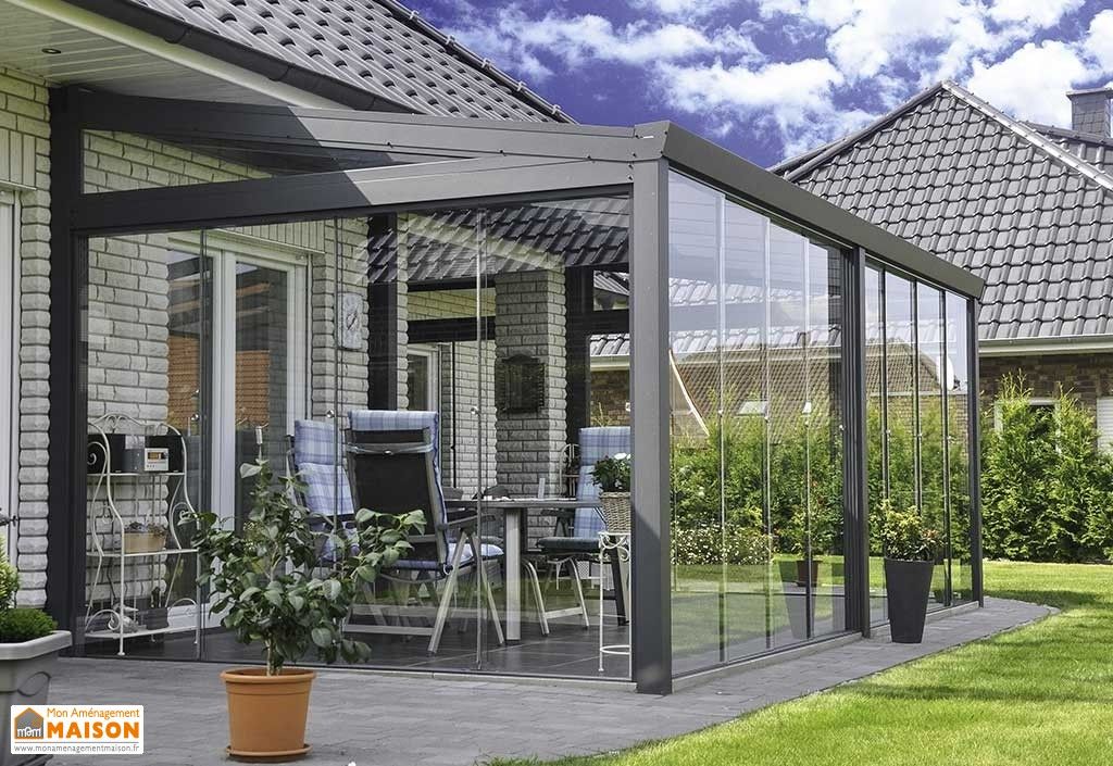 veranda verre maison
