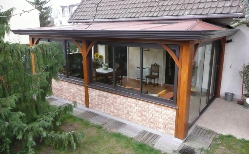 veranda en bois exotique