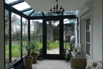 sas d'entrÃ©e veranda rideau