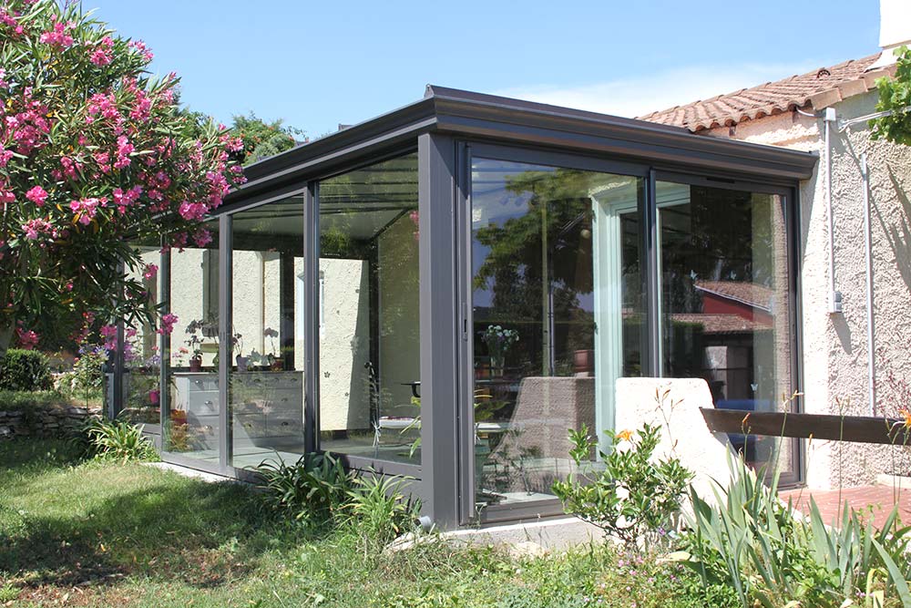 vÃ©randa en aluminium thermolaquÃ©