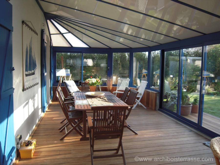 veranda bois terrasse