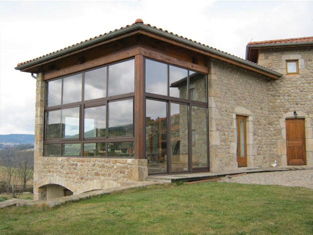 veranda bois pierre
