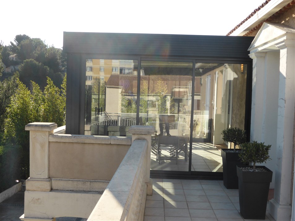 photo veranda gris anthracite