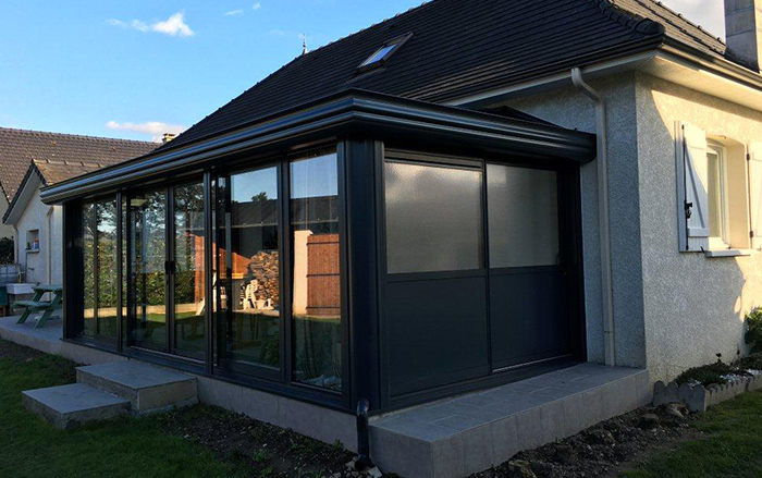 photo veranda gris anthracite