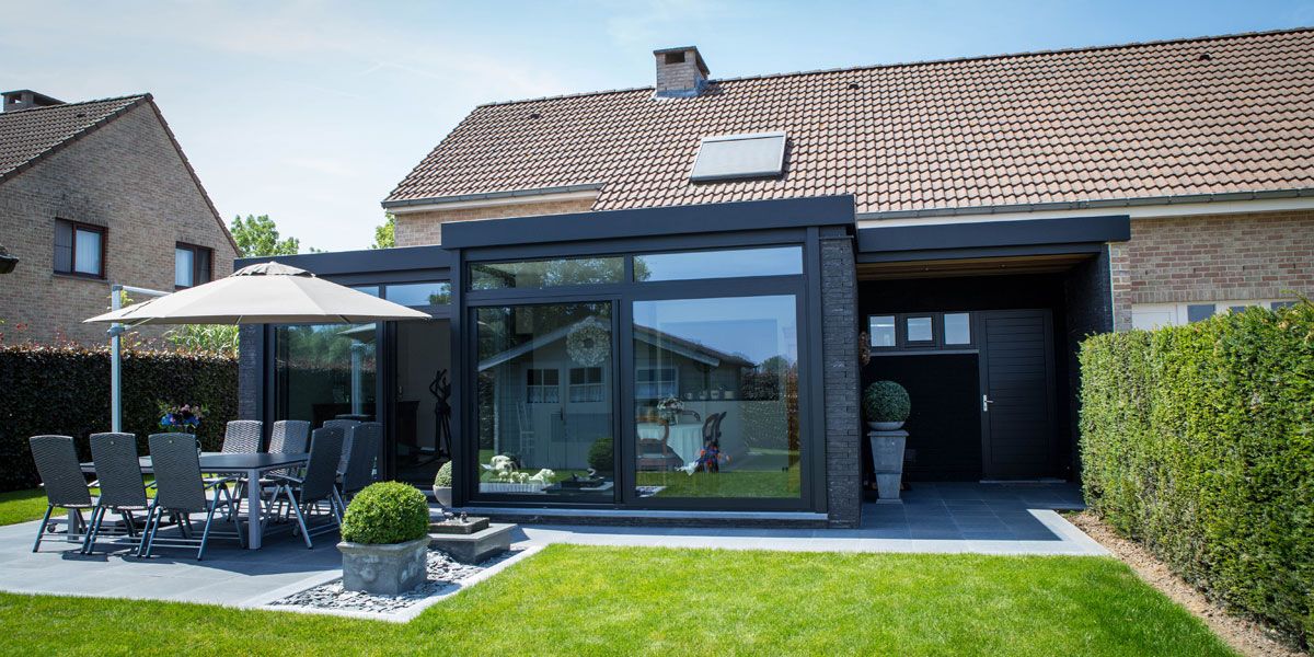 moderne veranda aanbouw