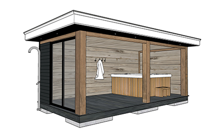veranda voor jacuzzi