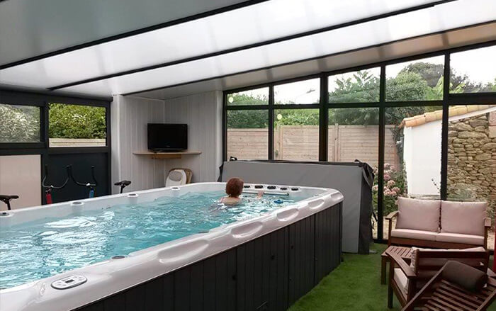 veranda avec jacuzzi
