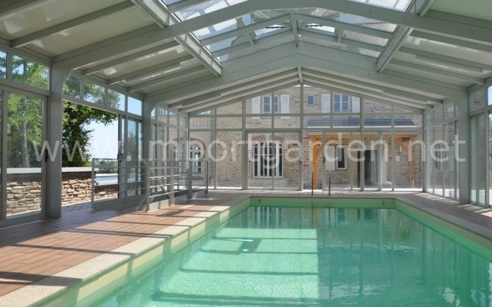 veranda coulissante piscine