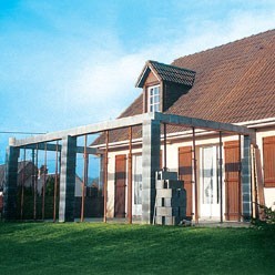 veranda poteau beton