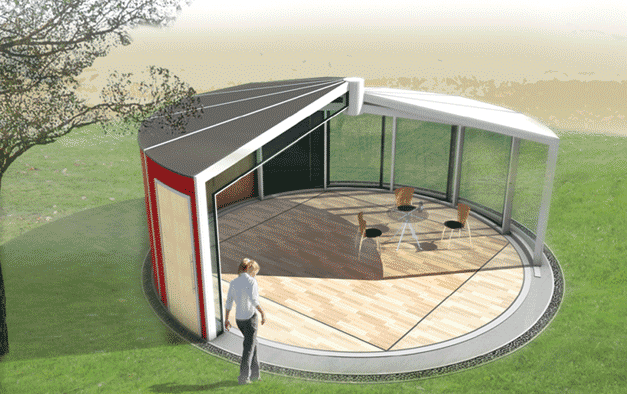 veranda ronde bois