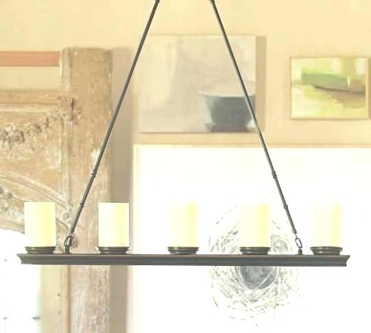 veranda linear chandelier installation