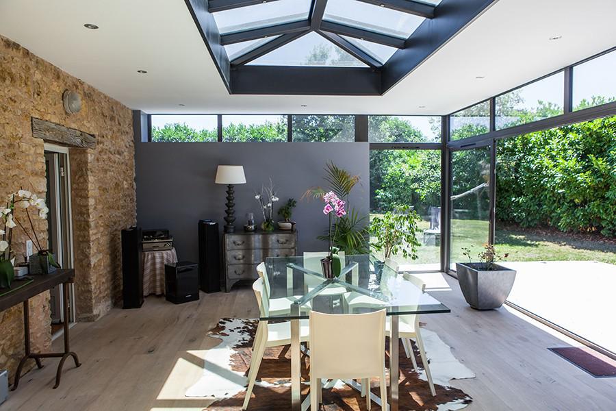 veranda contemporaine toit plat prix