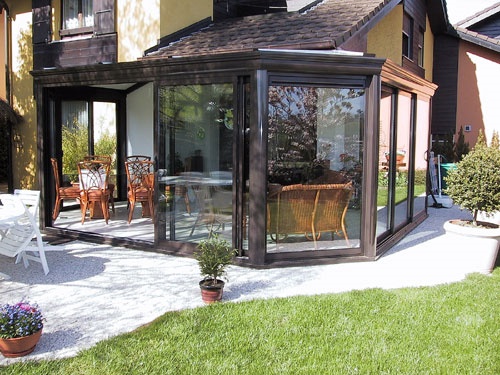 veranda terrasse maison