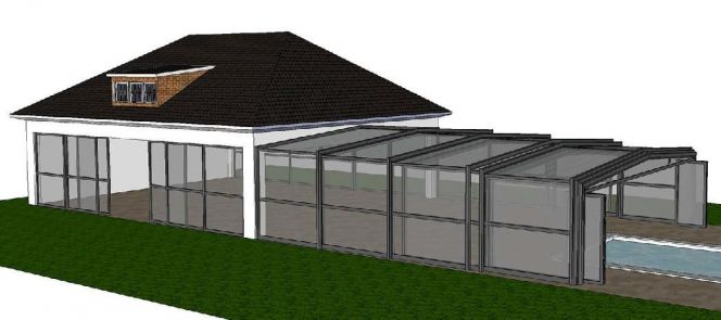 veranda piscine telescopique