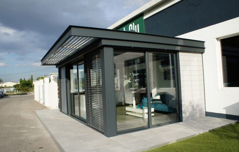 modele veranda toit plat